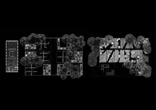 Officine del dialogo — Plans, sections and spatial studies